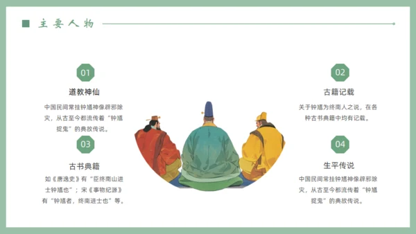 钟馗捉鬼民间神话故事介绍通用PPT模板