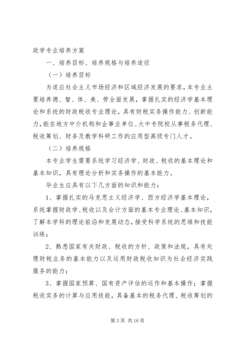 金融专业培养方案.docx