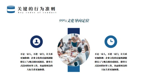 蓝色企业文化培训通用PPT模板