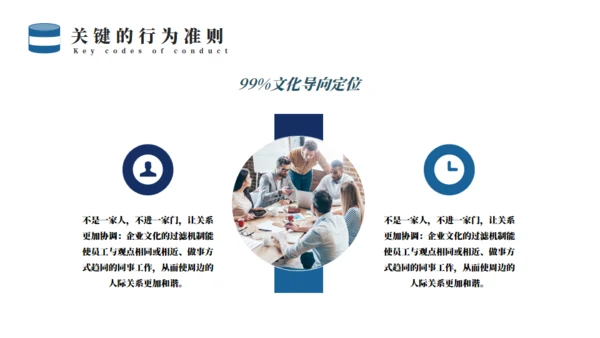 蓝色企业文化培训通用PPT模板