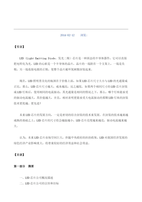 LED芯片商业计划书模板.docx