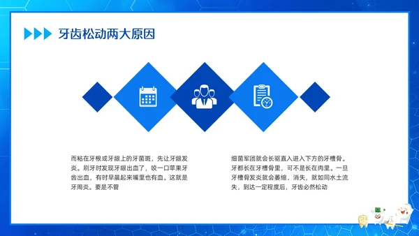 蓝色简约关爱老年人口腔健康PPT模板宣传PPT动态PPT爱牙日