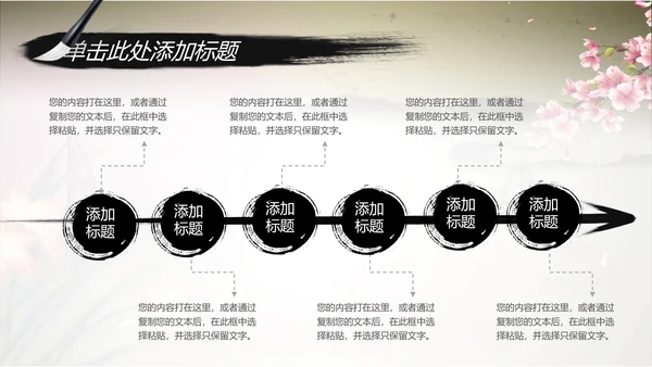 唯美水墨开场视频古典传统文化PP模板