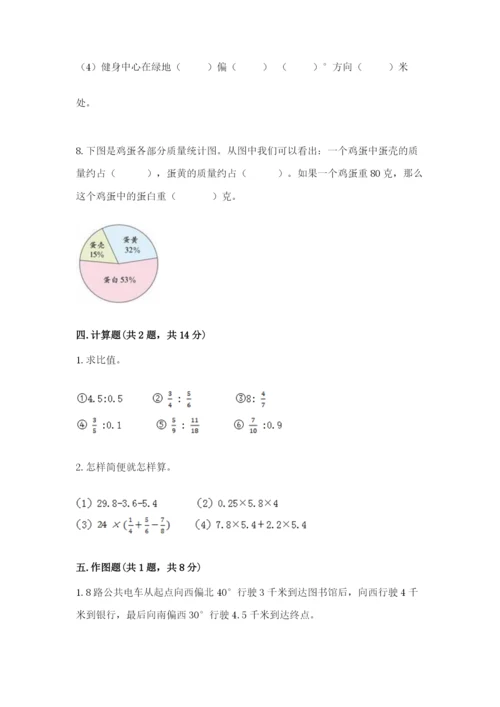 小学六年级上册数学期末考试卷及答案（历年真题）.docx