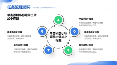 创意风任务流程闭环PPT循环