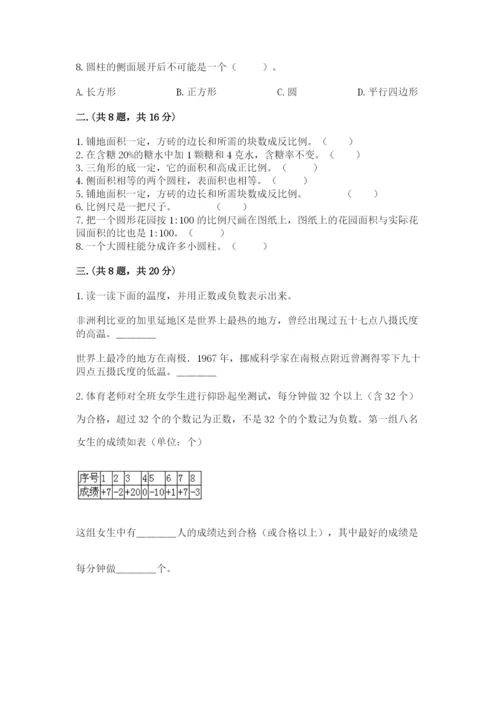 浙教版数学小升初模拟试卷附答案（巩固）.docx