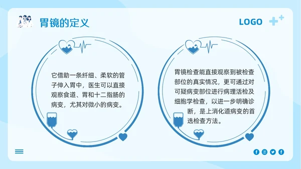 蓝色卡通胃肠镜健康宣教PPT模板宣传PPT动态PPT
