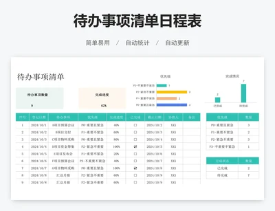 待办事项清单日程表