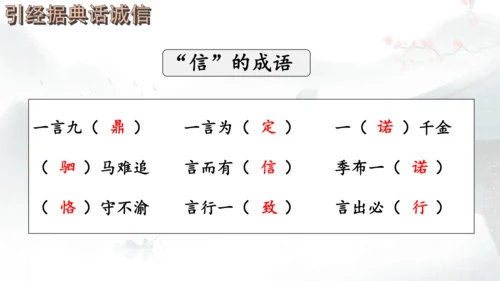 八年级上册语文第二单元综合性学习 人无信不立 课件