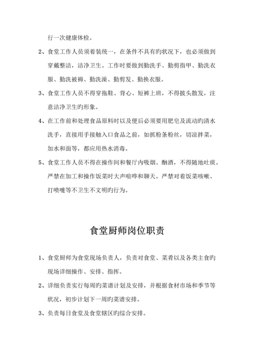 食堂管理规章制度经典汇编.docx