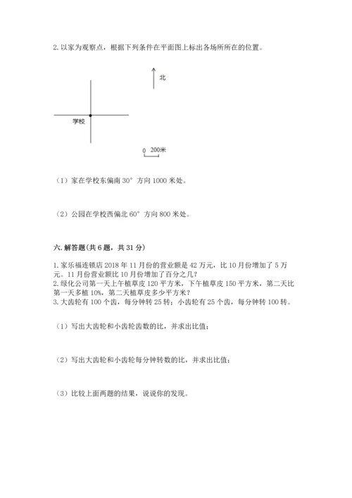 人教版六年级上册数学期末测试卷精品（名校卷）.docx