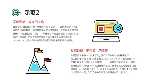红蓝黄商务插画风标准化管理培训PPT模板
