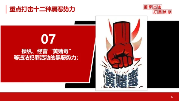 重拳出击打黑除恶教学汇报PPT课件