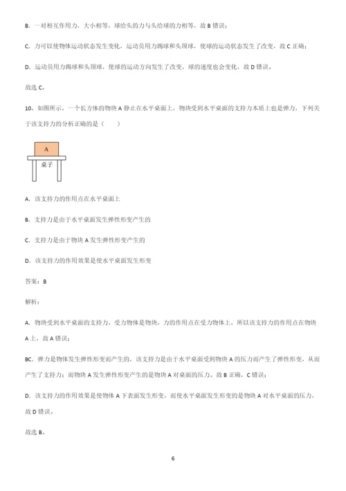 八年级物理下册力考点大全笔记.docx