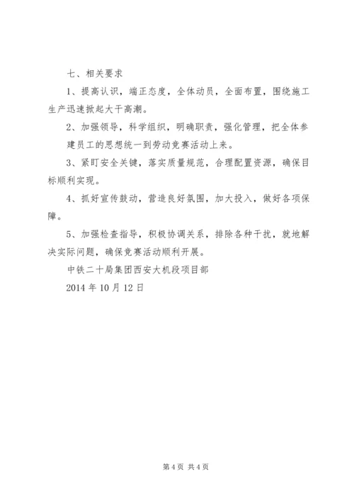 项目部关于劳动竞赛的实施方案 (4).docx