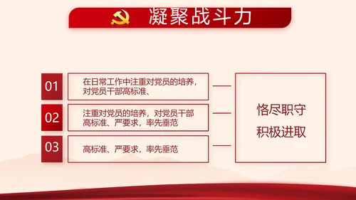 红色党政党建2021党支部年终工作总结PPT