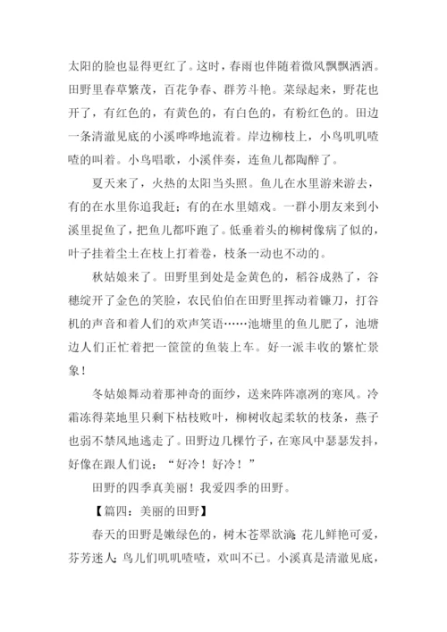 美丽的田野作文450字.docx