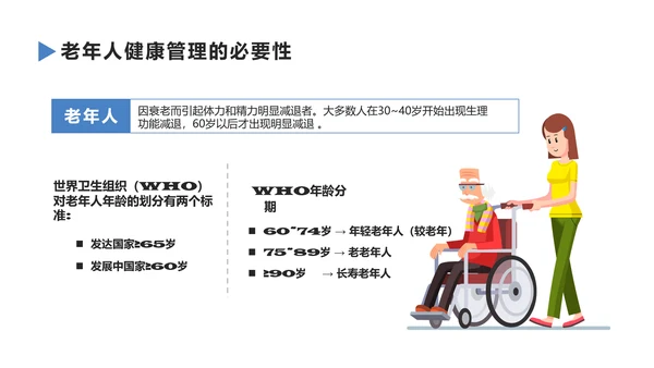 老年人健康管理知识养老院PPT模板