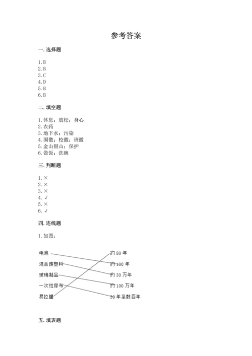 部编版四年级上册道德与法治期末测试卷附答案（夺分金卷）.docx