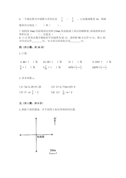 河南省平顶山市六年级下册数学期末测试卷附精品答案.docx