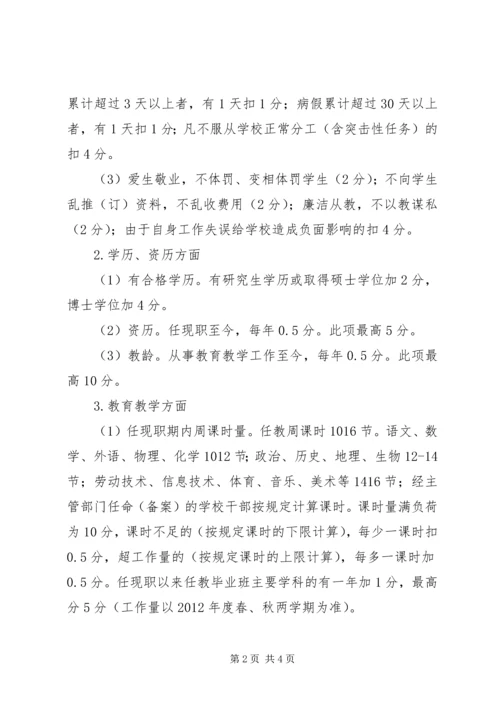 作高中学教师职称评聘工作积分细则.docx