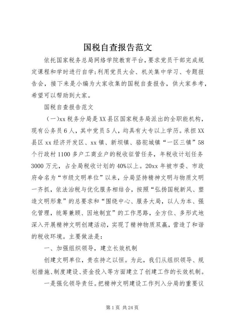 国税自查报告范文.docx