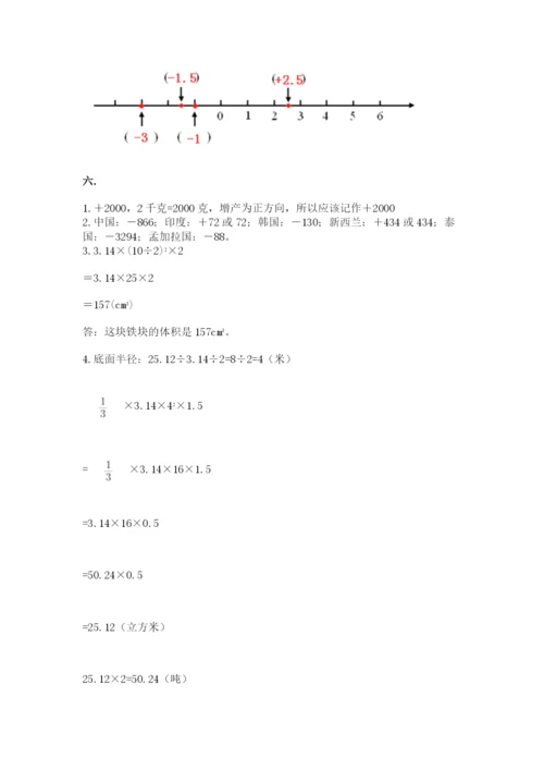 小学毕业班数学检测题及答案（有一套）.docx