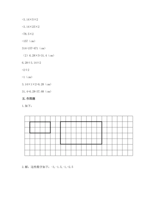 人教版六年级下册数学期末测试卷及答案1套.docx