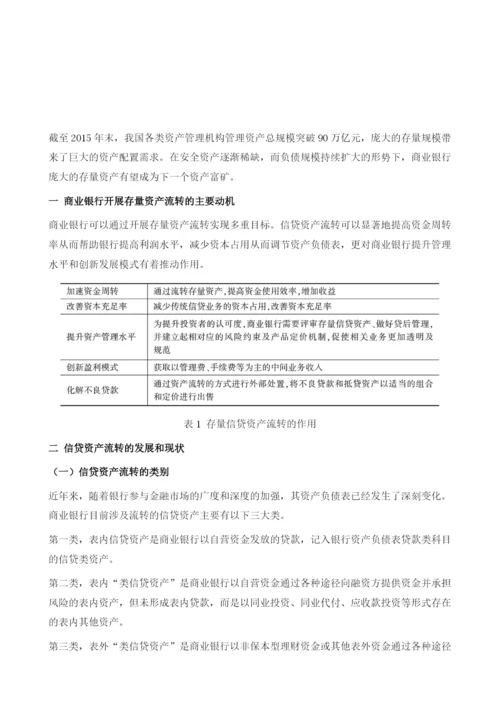 商业银行存量信贷资产流转：资产荒中的绿洲？.docx