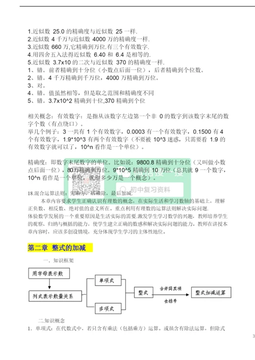 人教版【初中数学】知识点总结-全面整理.docx