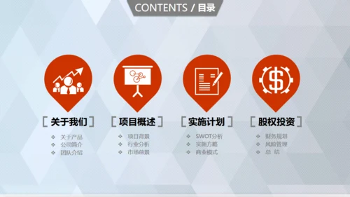 商业轻奢大气银灰色创业项目计划书通用PPT