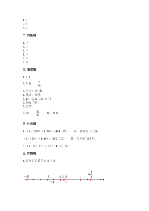 陆良县六年级下册数学期末测试卷加精品答案.docx