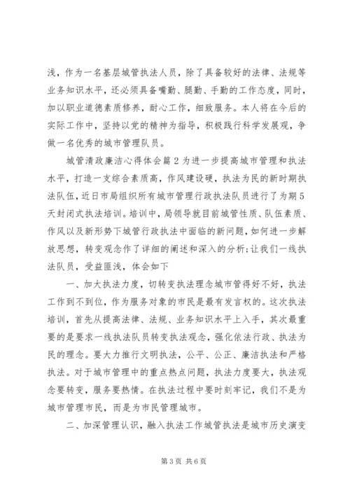 城管清政廉洁心得体会.docx