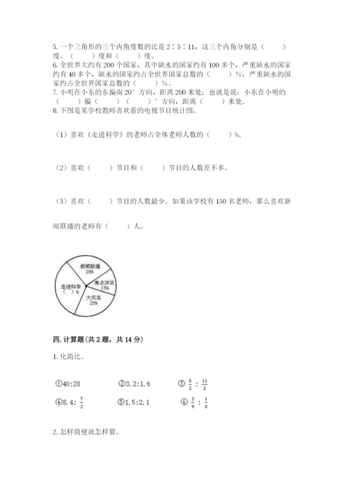 小学数学六年级上册期末测试卷带答案（研优卷）.docx