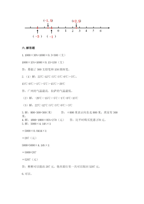 人教版六年级下册数学期末测试卷精品（完整版）.docx