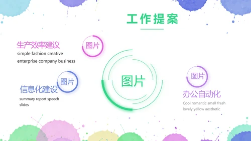 炫彩墨迹儿童绘画美术培训动态PPT