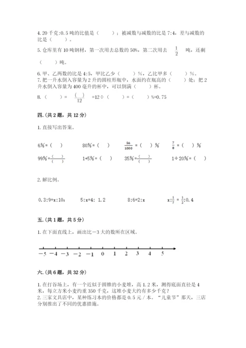 青岛版六年级数学下学期期末测试题带答案（能力提升）.docx