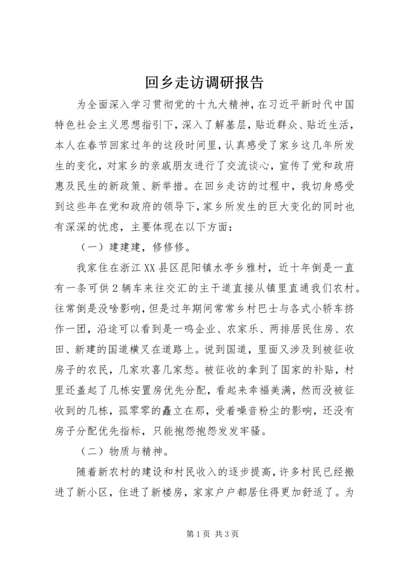 回乡走访调研报告.docx
