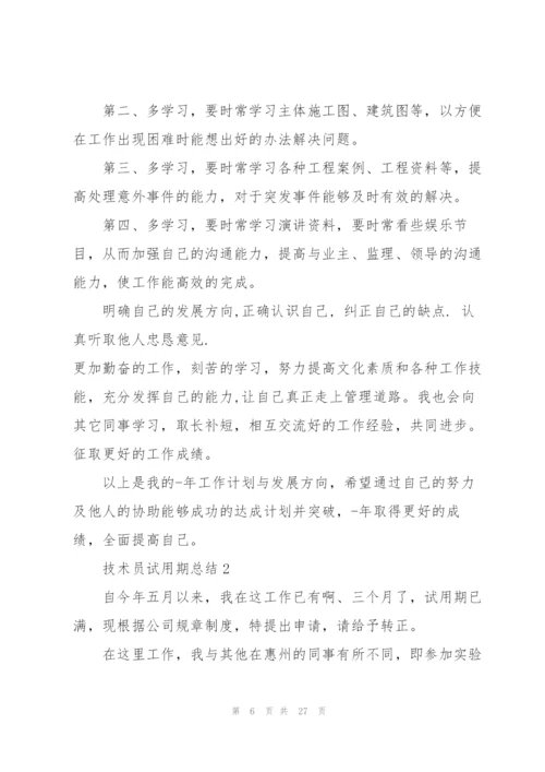 技术员试用期总结10篇.docx