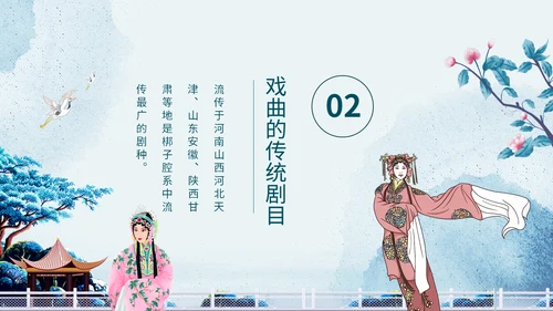 京剧走进传统戏曲人物动态通用PPT模板