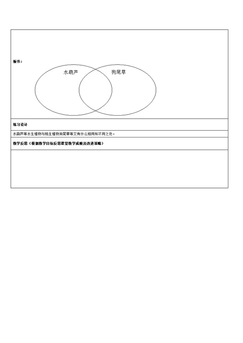 教科版科学三上《观察水生植物》教案2