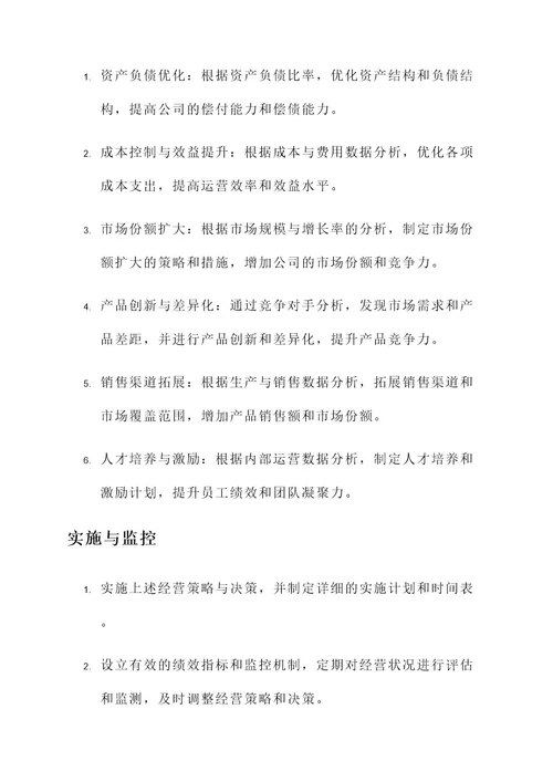 公司年度经营分析方案