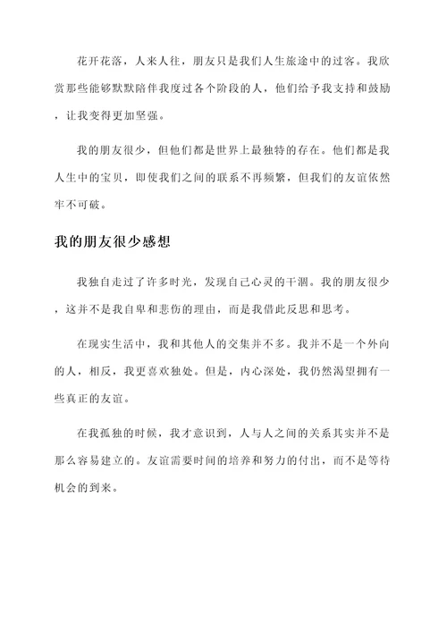 我的朋友很少感想