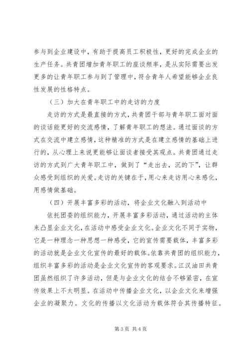 发挥共青团组织作用促进江汉油田文化建设.docx