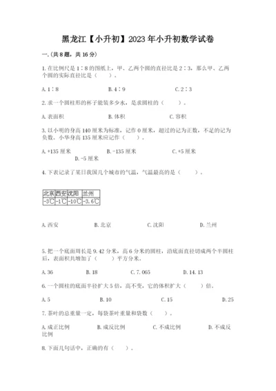 黑龙江【小升初】2023年小升初数学试卷精品（b卷）.docx