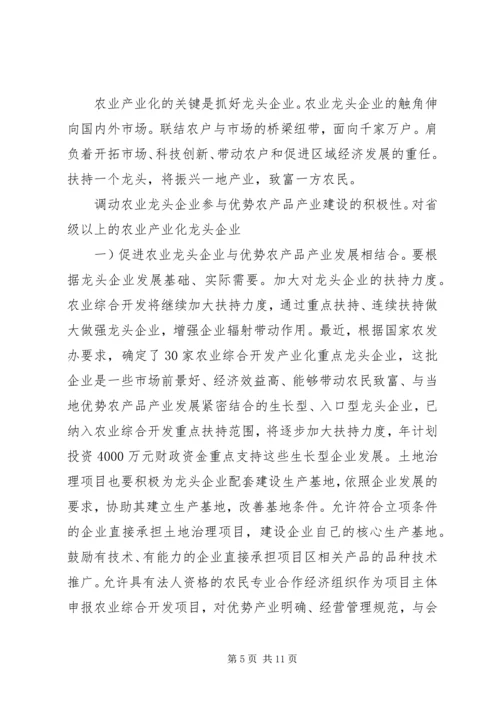 农业项目开发部门领导发言要领.docx