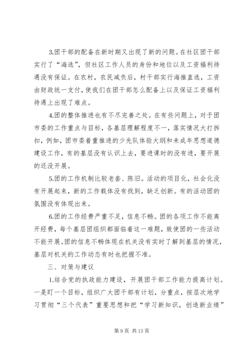 二四年度全市团的工作调研报告.docx