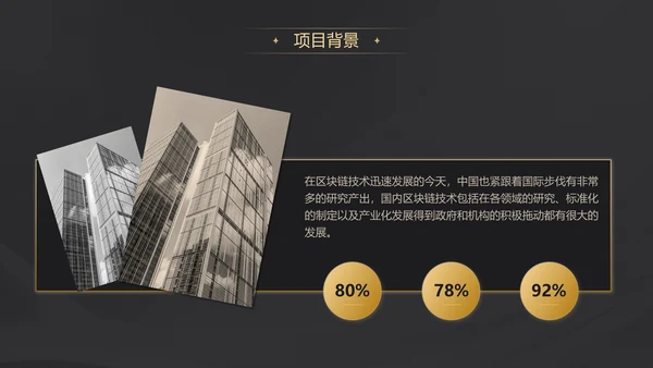 黑金质感项目战略商业计划书通用PPT模板
