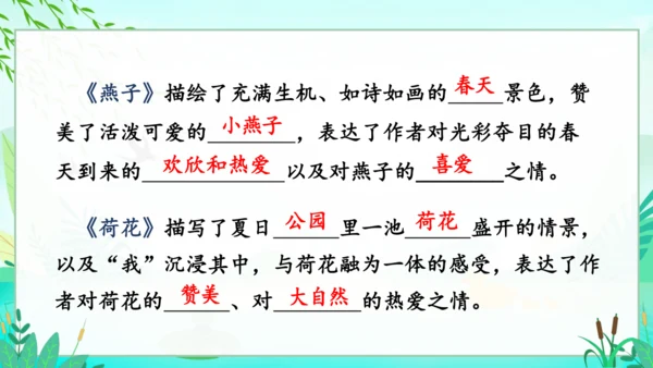 统编版语文三年级下册第一单元复习课件-