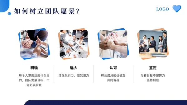 蓝色简约如何打造高效团队让1加1大于2PPT模板宣传PPT动团队建设